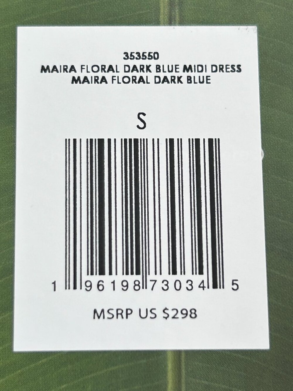 Farm Rio Dark Blue/Navy Maira Floral Linen Midi Dress Sundress Small NWT - Picture 14 of 14